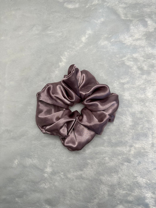 Light purple satin scrunchie