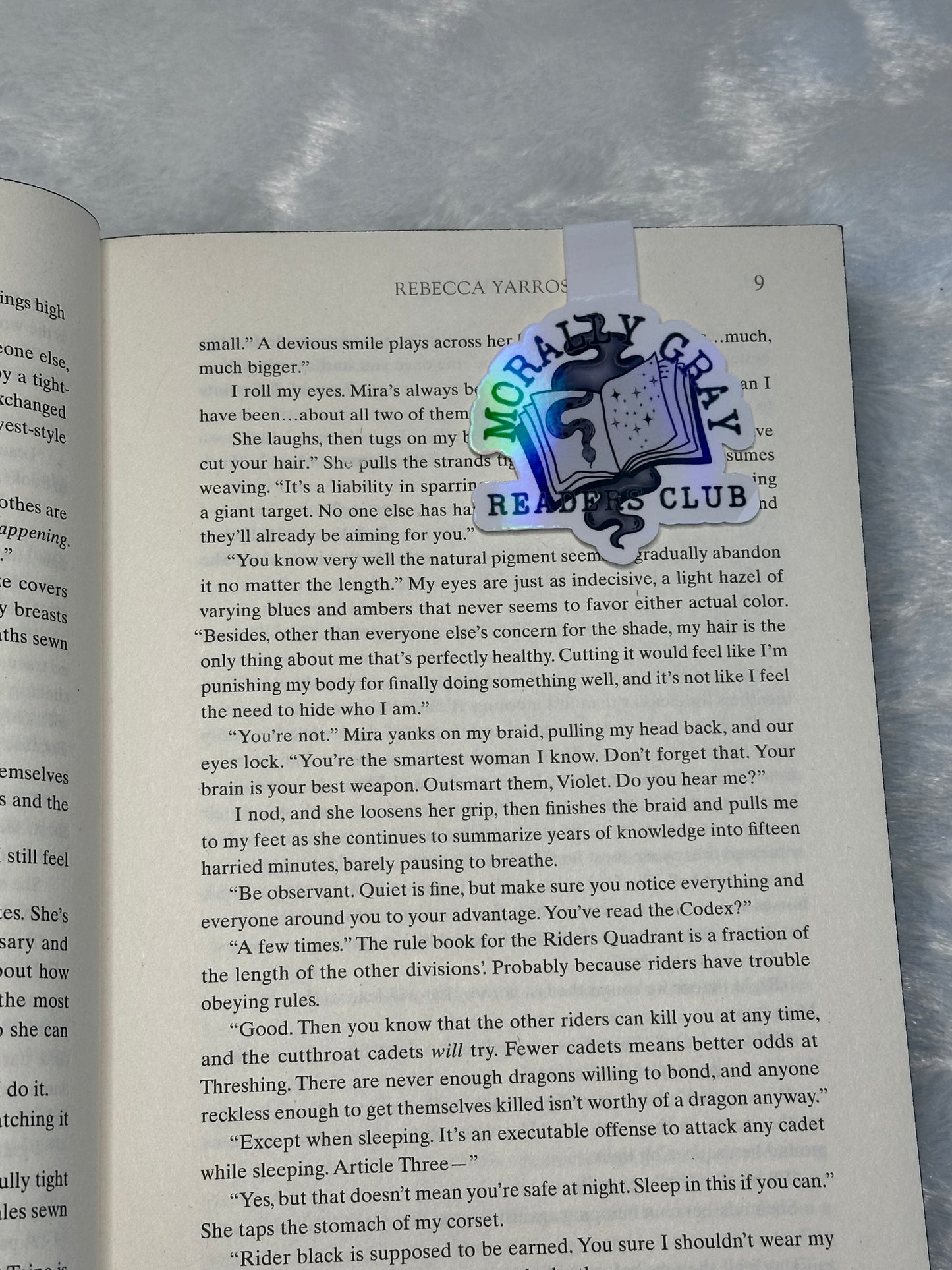 Morally Gray magnetic bookmark