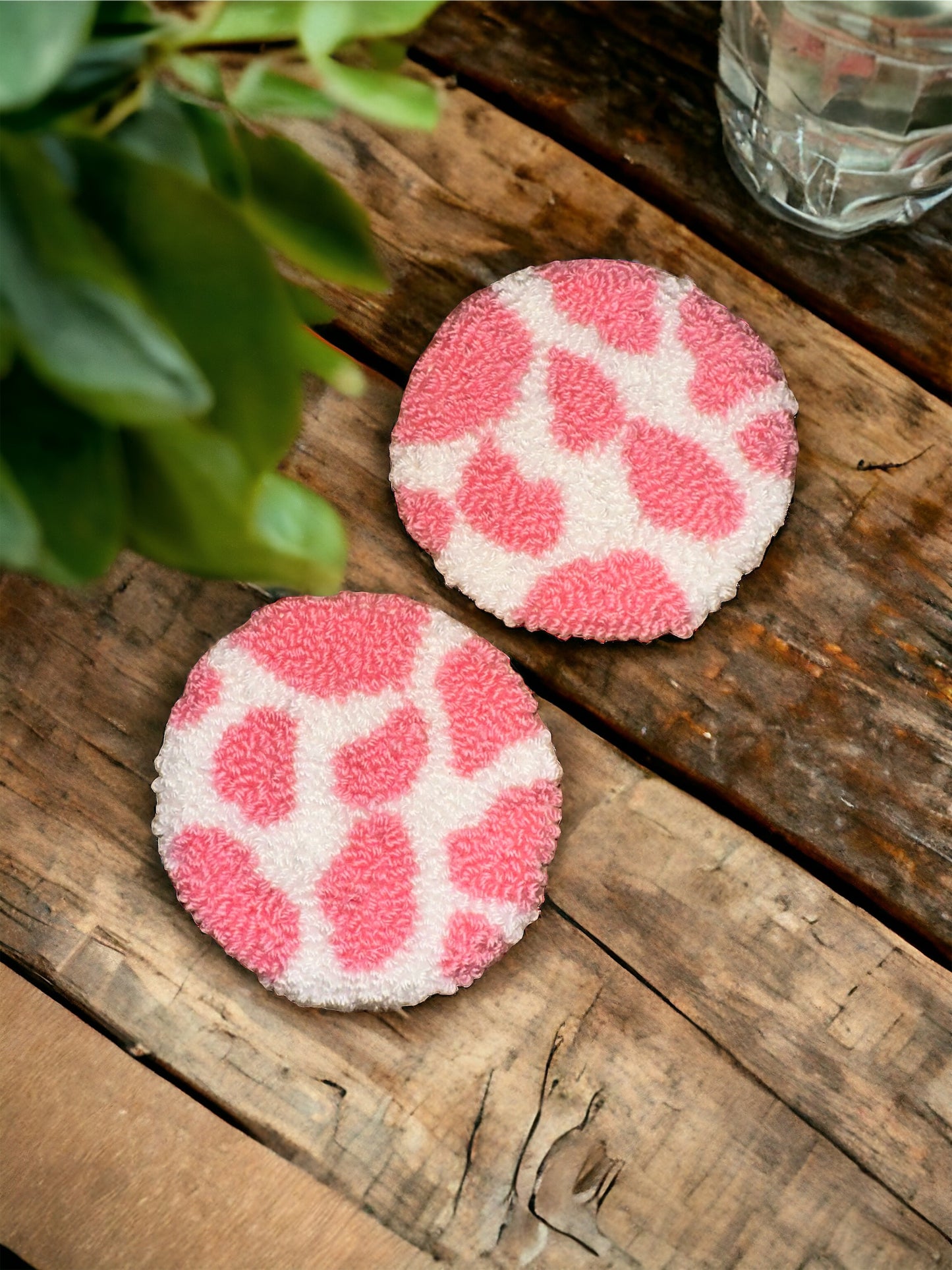 Strawberry cow car coasters