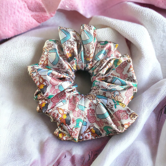 Down the rabbit hole satin scrunchie