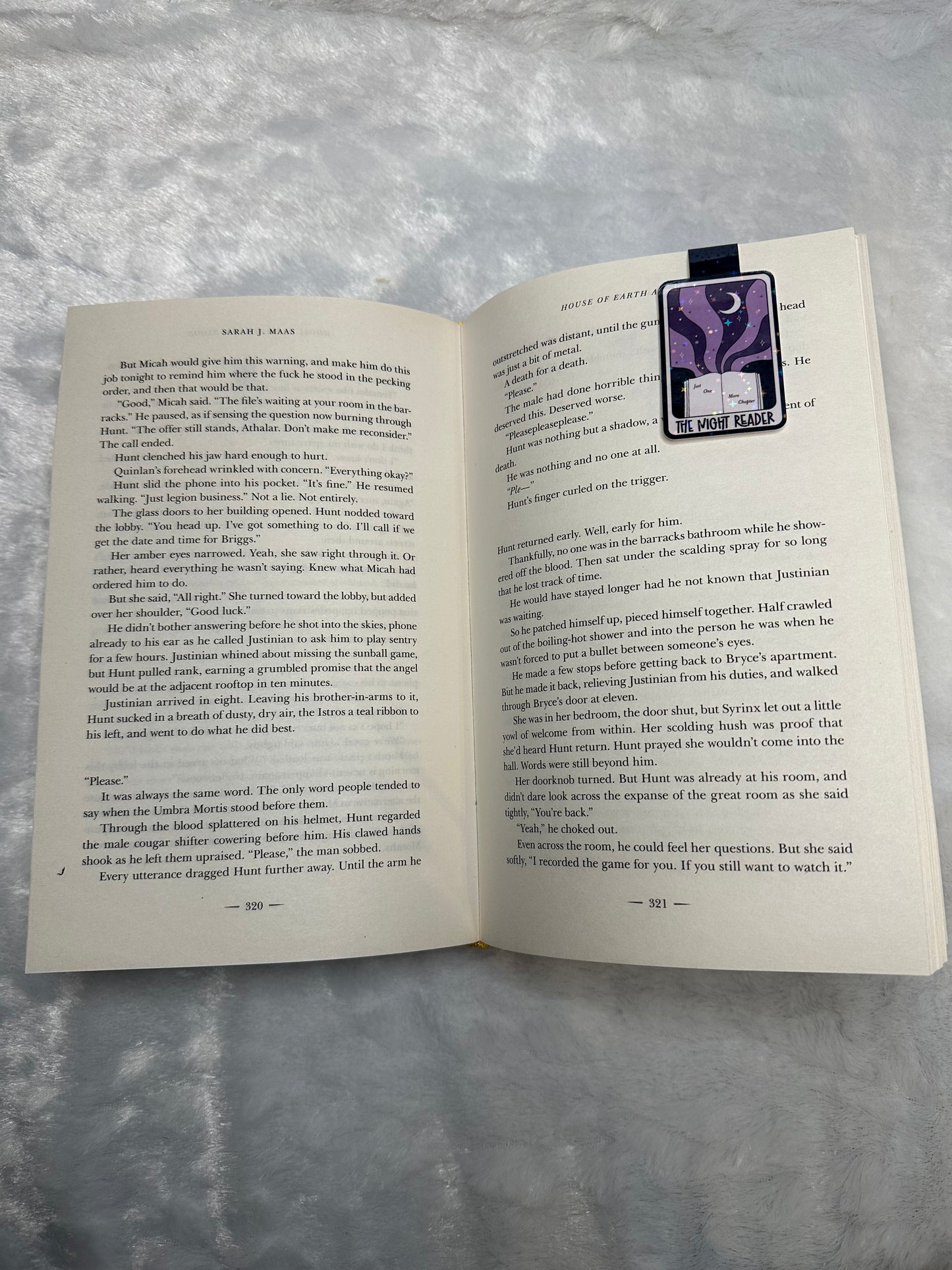 Night reader tarot card bookmark