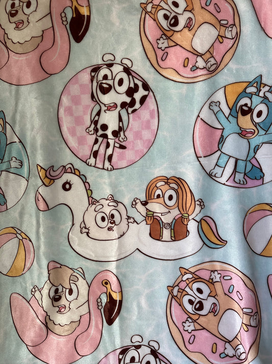 Bluey pool party blanket